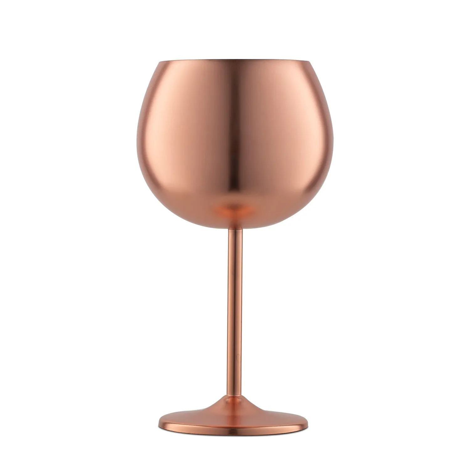 18 oz Brushed Stainless Steel Wine Glasses