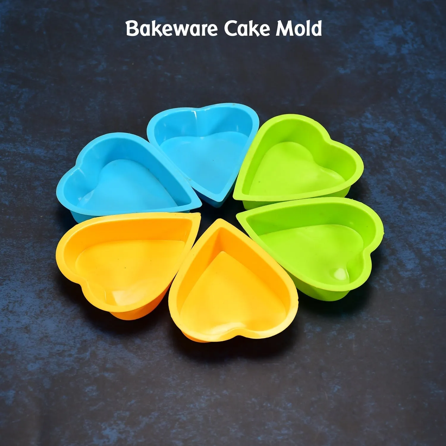 2723 Heart-shaped Mold Silicone Mold Cake Mold Cake Tools Baking Tools Bakeware Cake Tool (pack of 6)