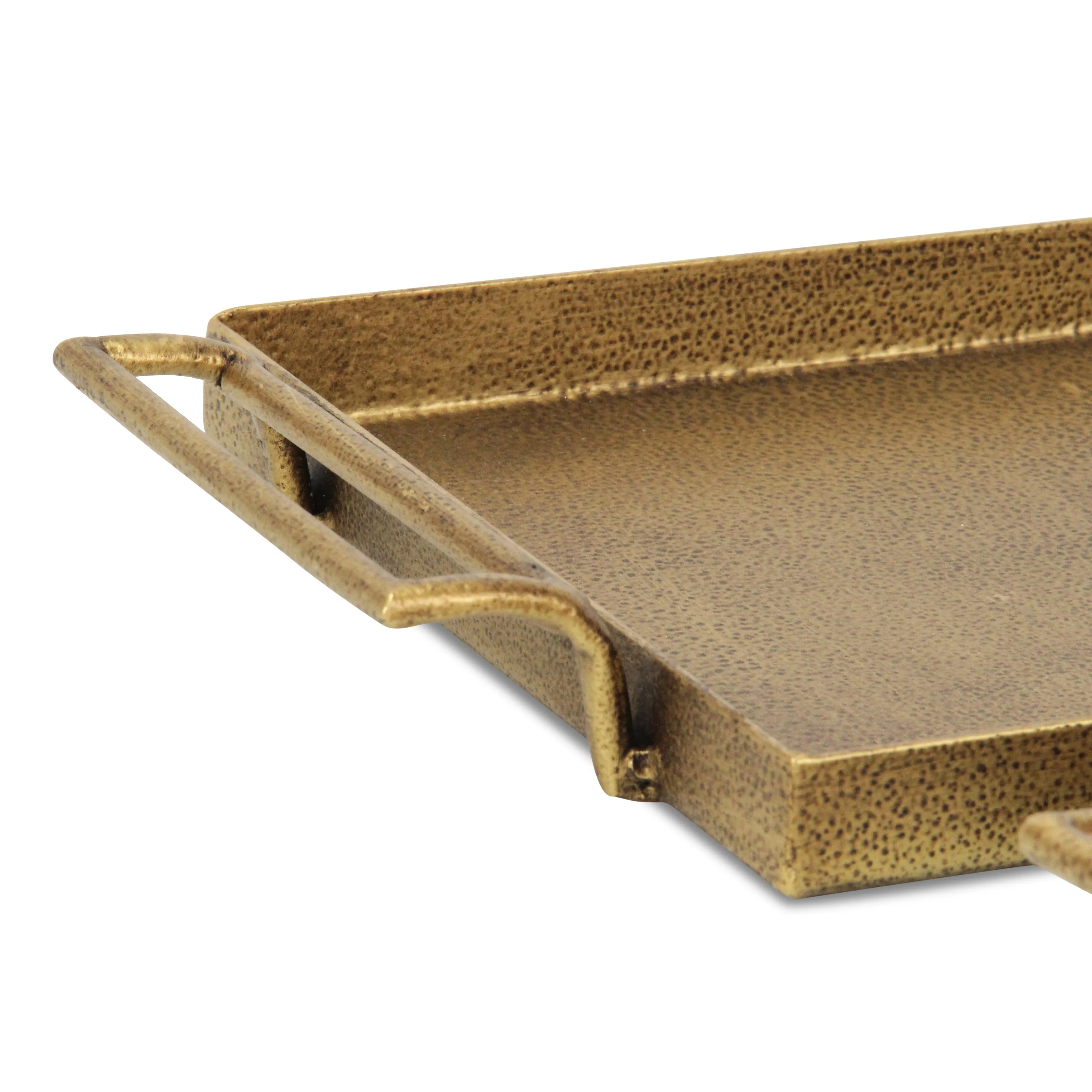 Elegant Khilvo Set of 2 Premium Cast Iron Decorative Trays