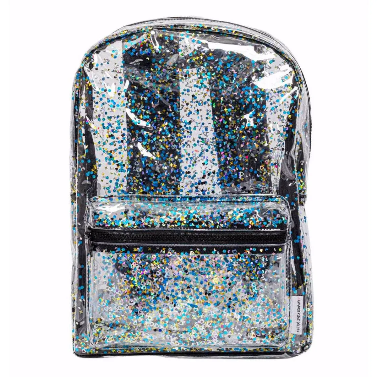 A Little Lovely Company Backpack Glitter - Transparent/Black