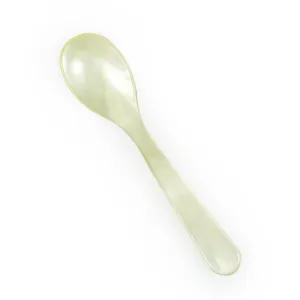 Acrylic Egg Spoon - Vanilla White