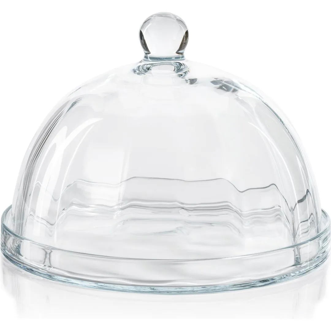 Aldgate Optic Pastry Glass Plate with Cloche