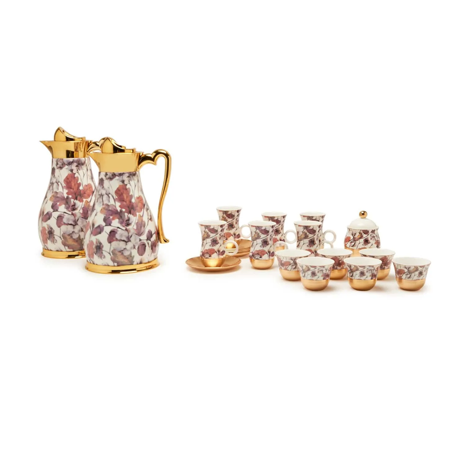 AMBER LAVONE GOLD 22PC FLASK TEA SET - AM9415-S21-LAV