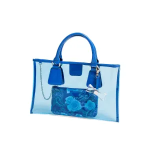 Annie Blue Transparent Tote