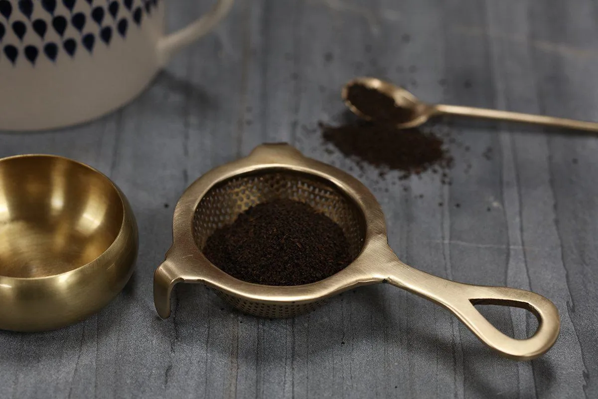 Antique Brass Tea Strainer