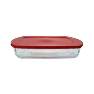 Aqua 1.6Lt Rectangular Baking Tray with Lid Clear