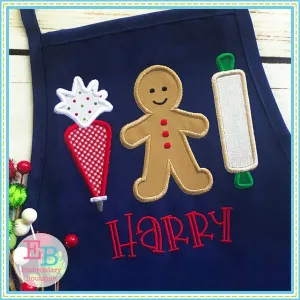 Baking Cookies Row Applique