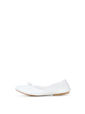 Ballet Flats_White Leather