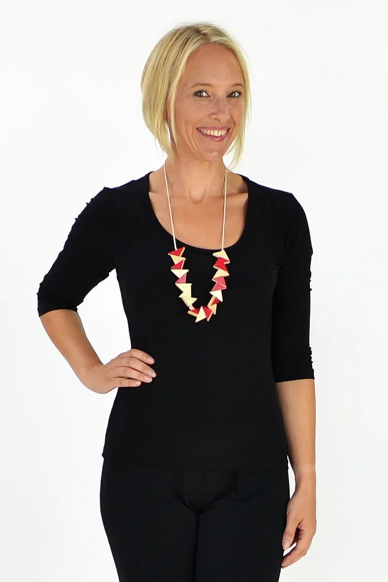 Black 3/4 Sleeve Tunic