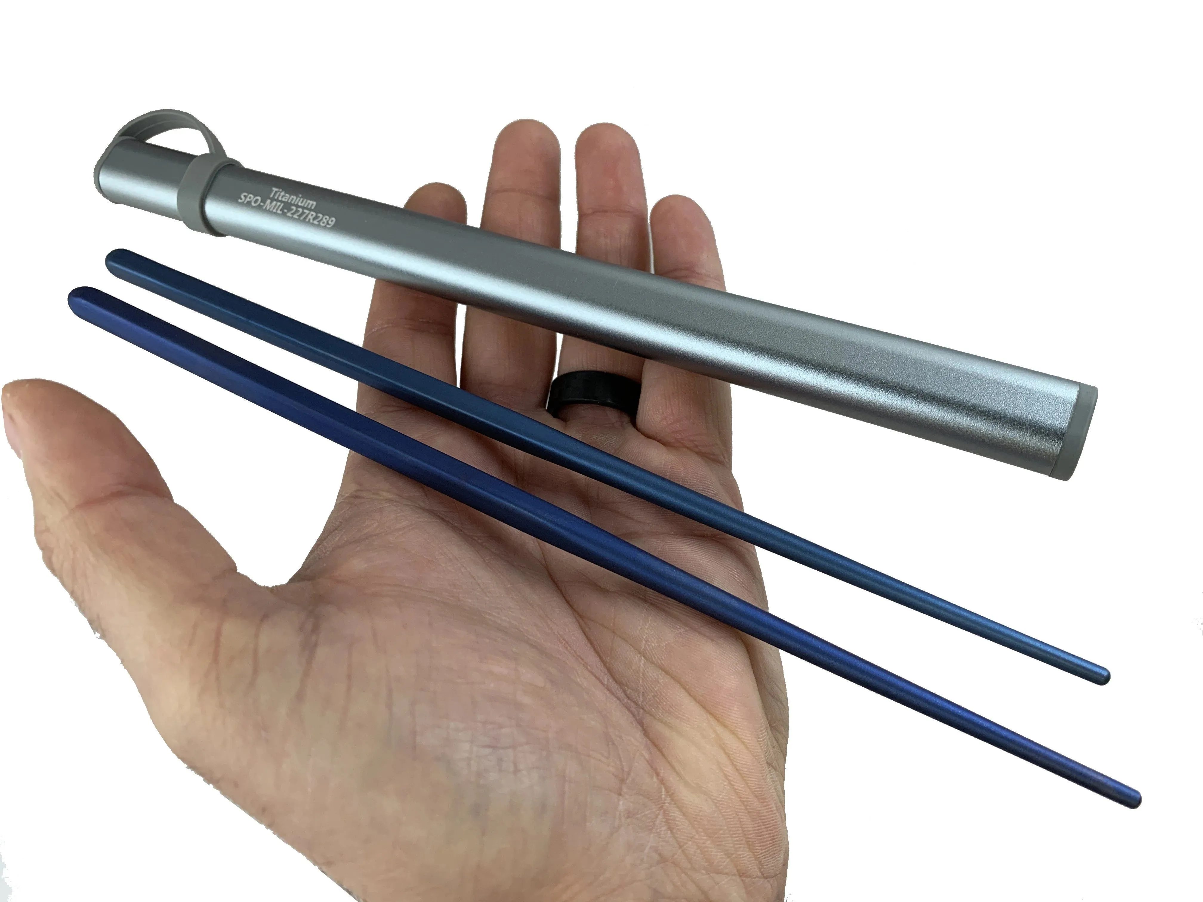 Blue Robusto Titanium Chopsticks Kit - Gen 6