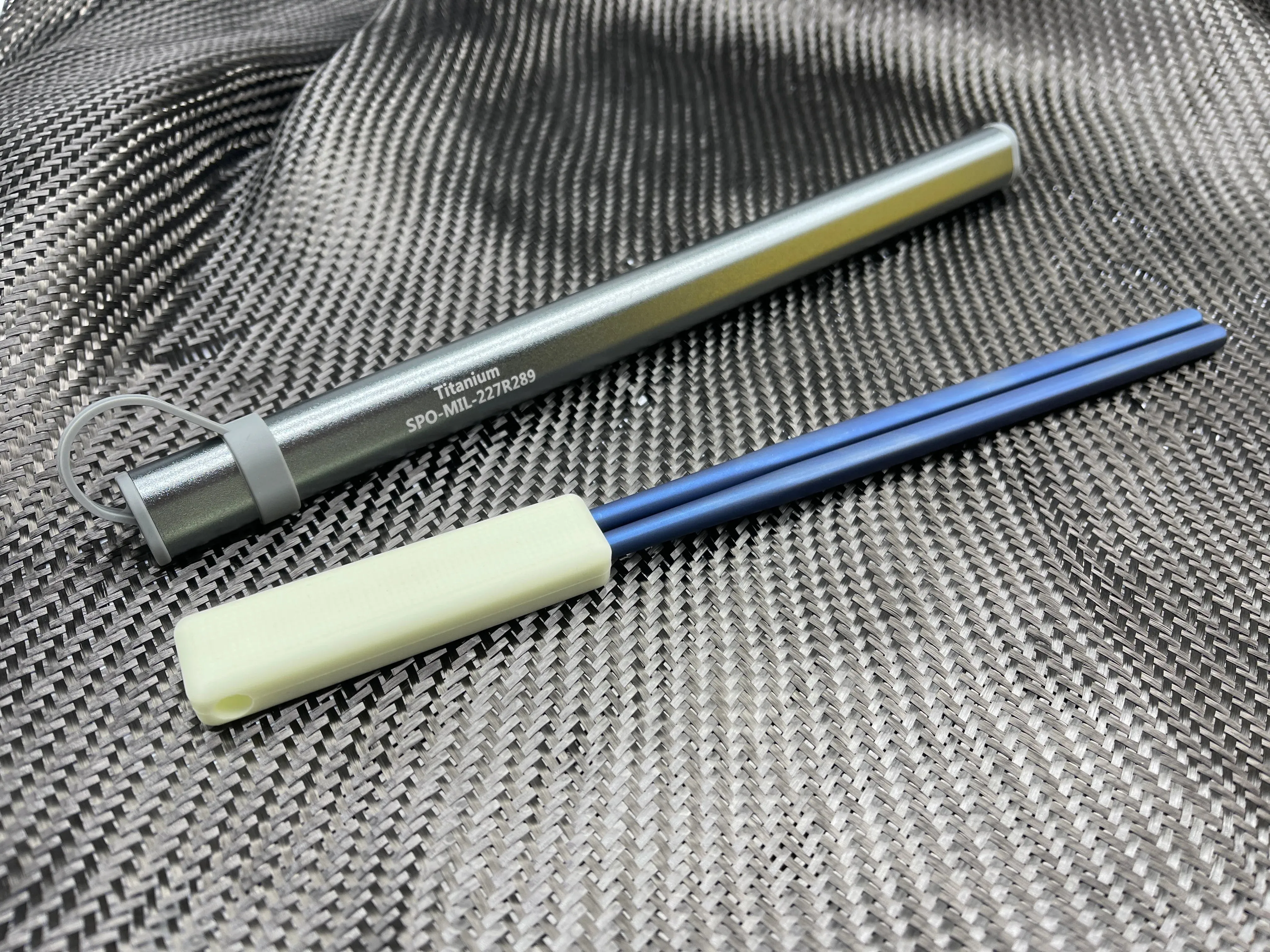 Blue Robusto Titanium Chopsticks Kit - Gen 6