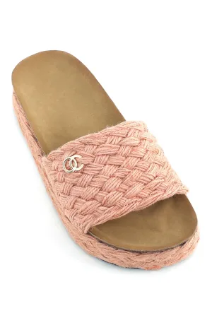 BRAIDED FLATS-PINK