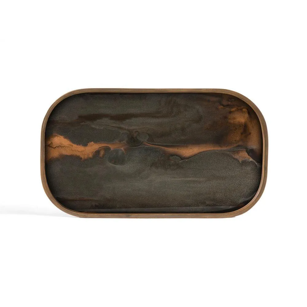 Bronze Organic Glass Valet Tray