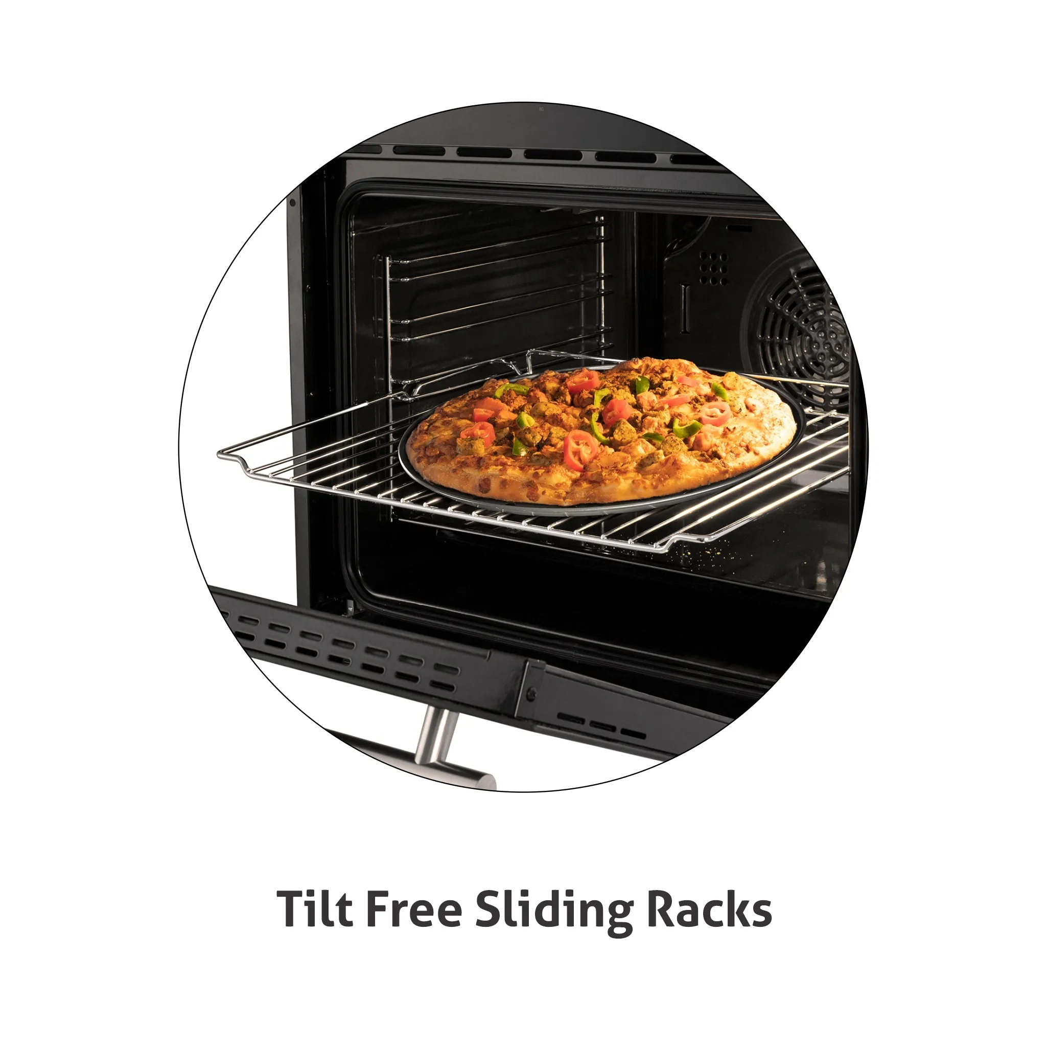 Built in Oven Motorised Rotisserie Turbo Fan 70Ltr with 9 Multi-functions (651MRTBL)