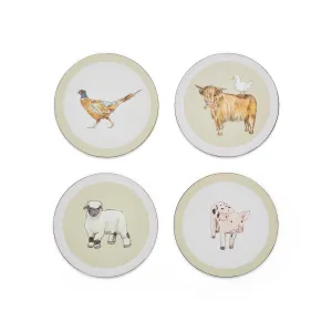 Buttercup Farm Pack of 4 Round Coasters