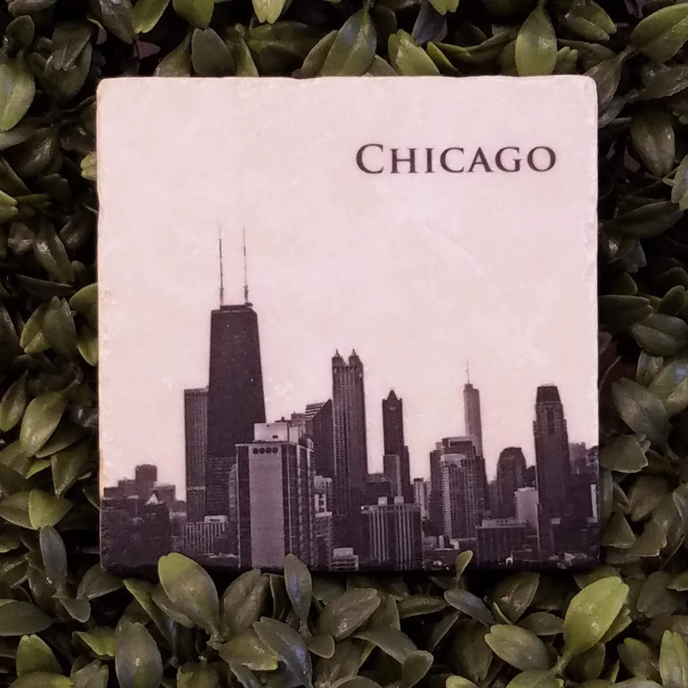 Chicago Skyline Marble Coaster