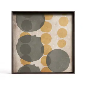 Cinnamon Layered Dots Large Square Glass Tray