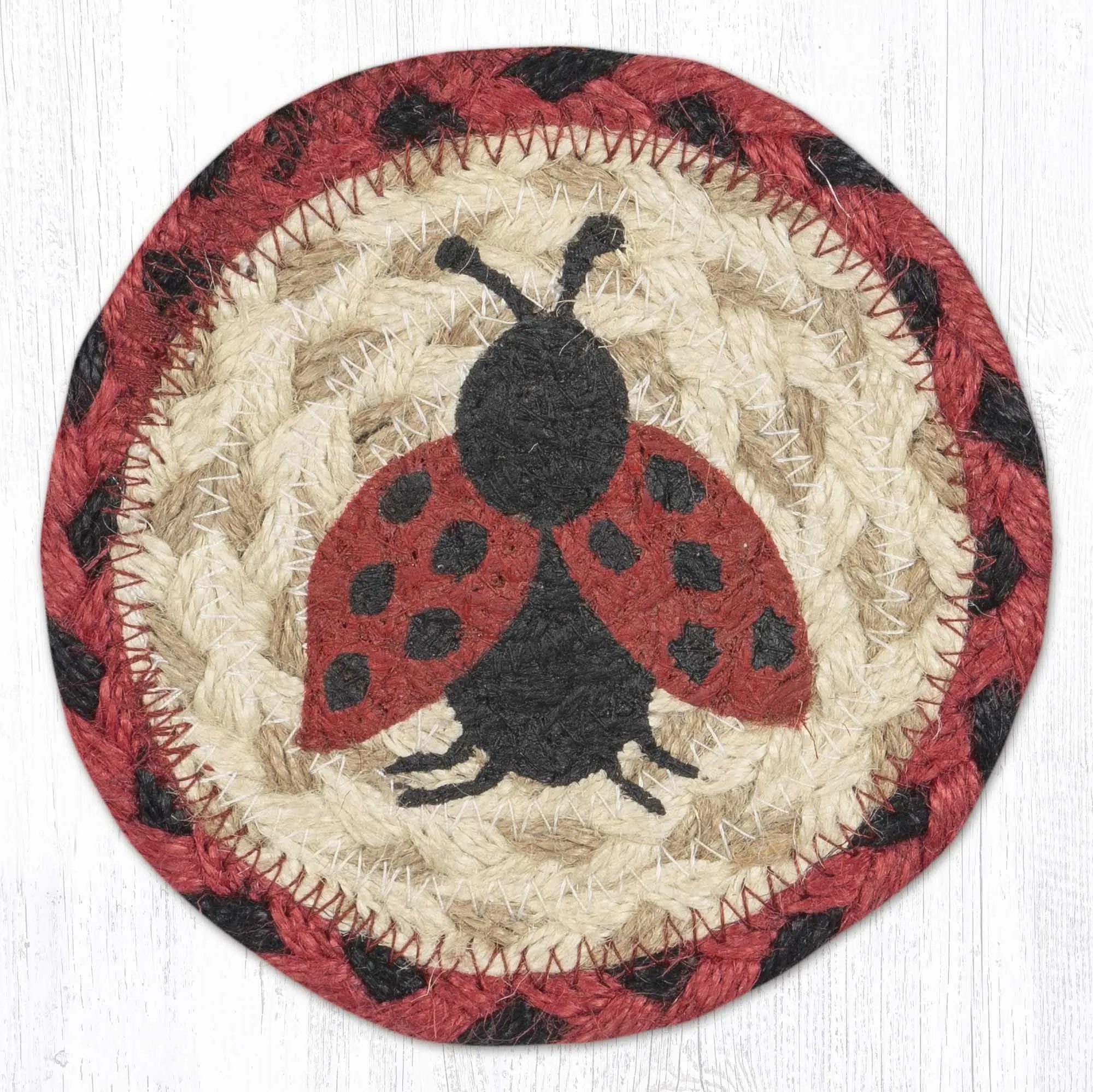 CNB-396 Ladybug Coasters In A Basket