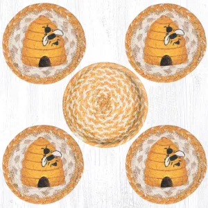 CNB-9-101 Beehive Coasters In A Basket