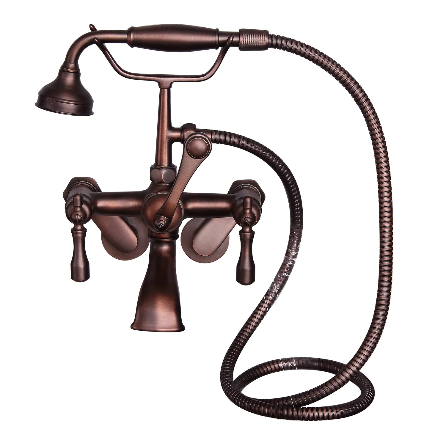 Columbus 61" Cast Iron Double Roll Top Tub Kit-Oil Rubbed Bronze Accessories