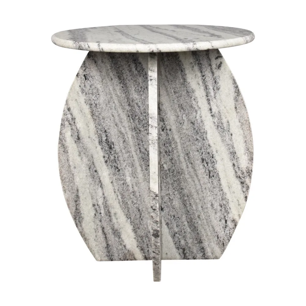 Decorative 15" Contemporary Natural Marble Handmade X-Shaped End Table