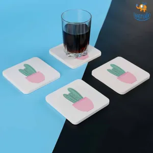 Diatomite Absorbent Drink Coasters - Set of 4