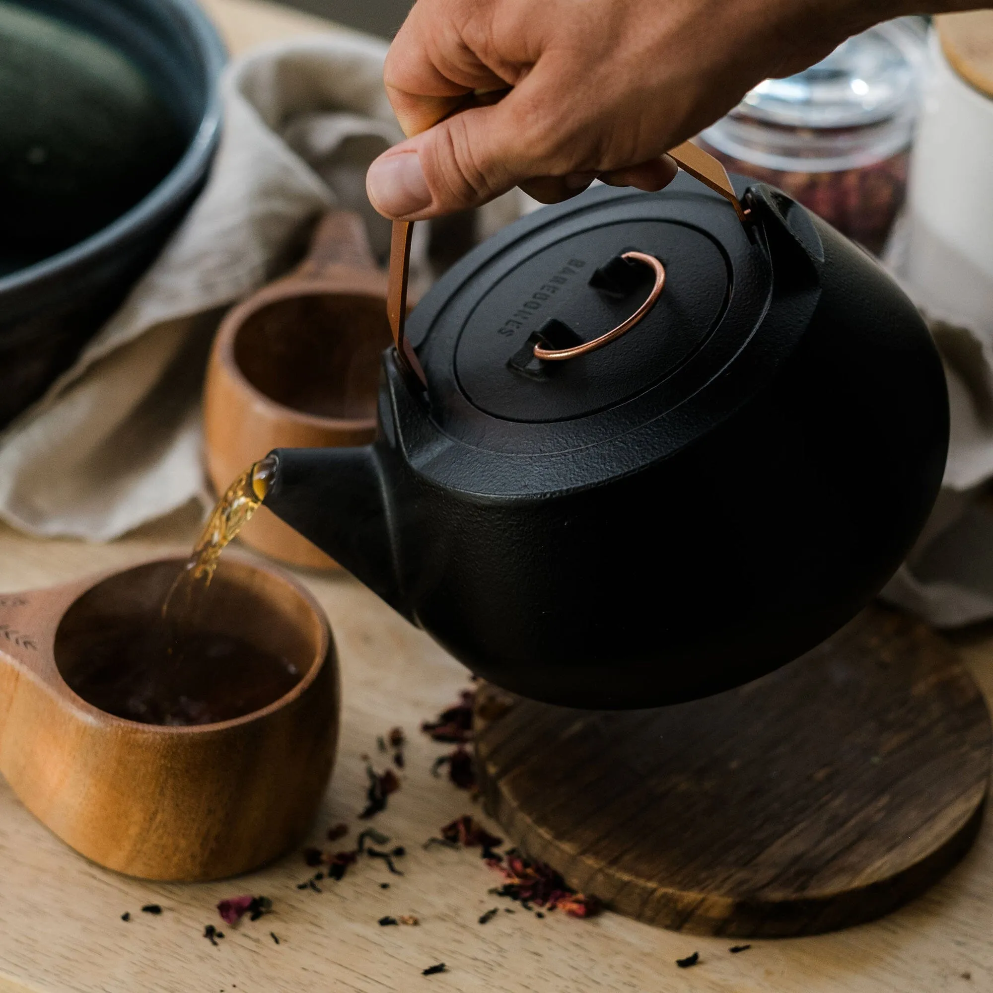 Enamel Lined Cast Iron Teapot