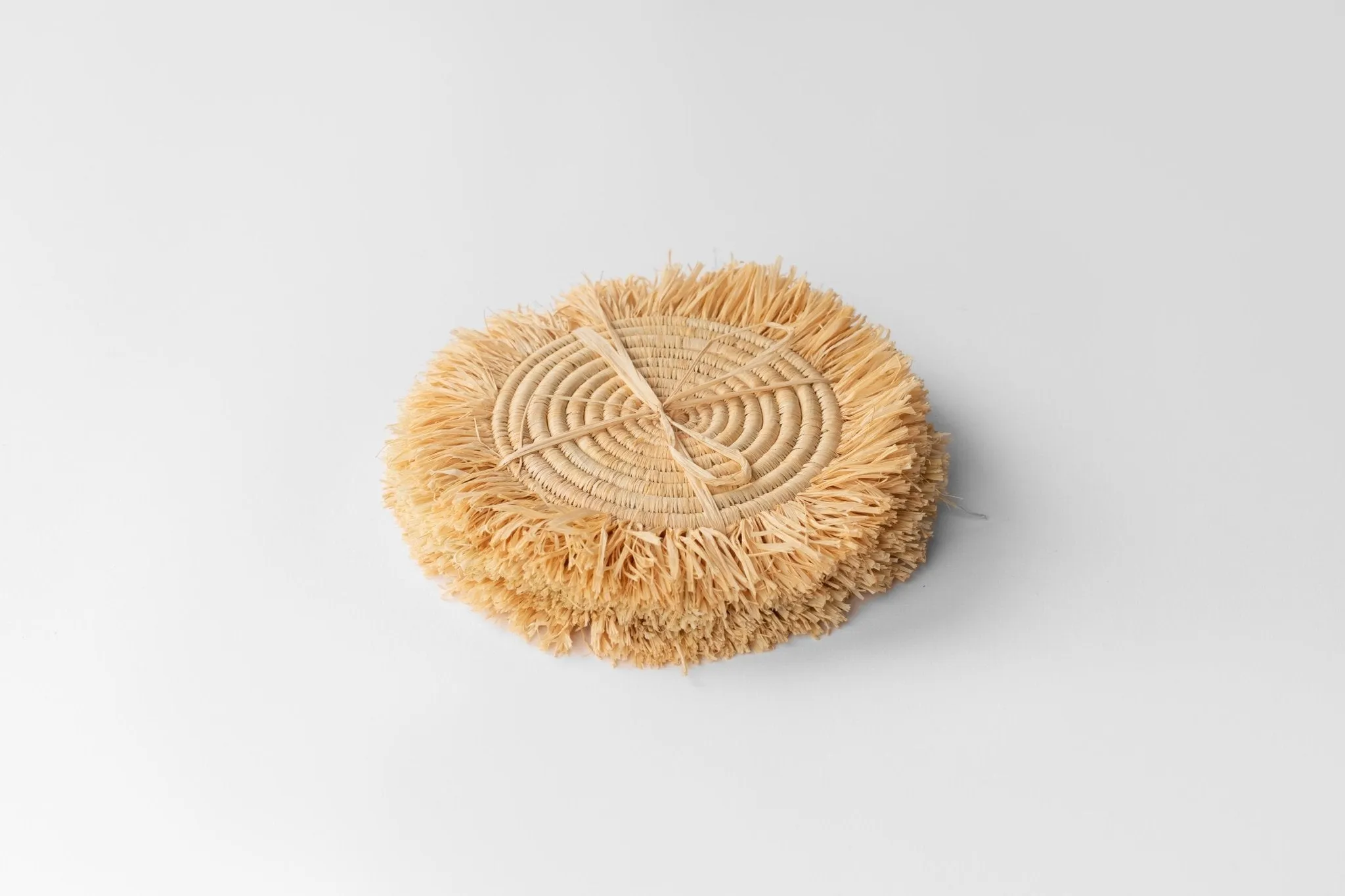 Fringed Coaster Set Natural