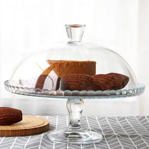 Glass Cake Dome and Stand