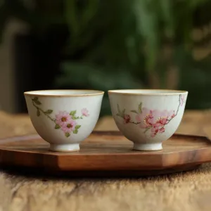 Gohobi Hand-painted Ceramic Floral Tea Cup