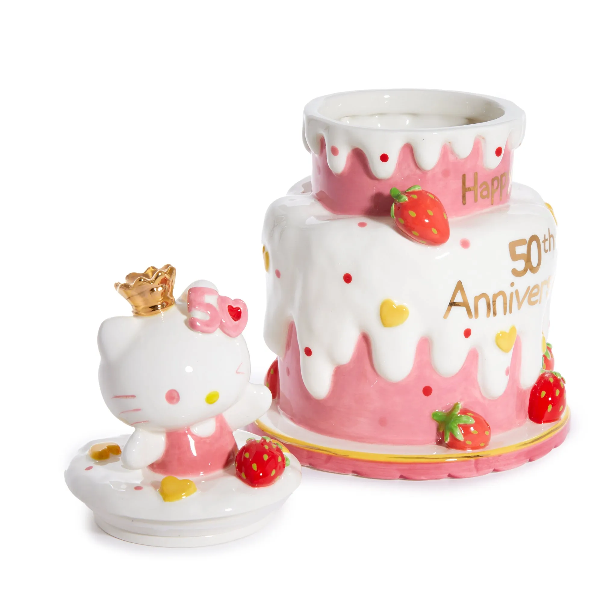 Hello Kitty 50th Anniversary Ceramic Cake Cookie Jar