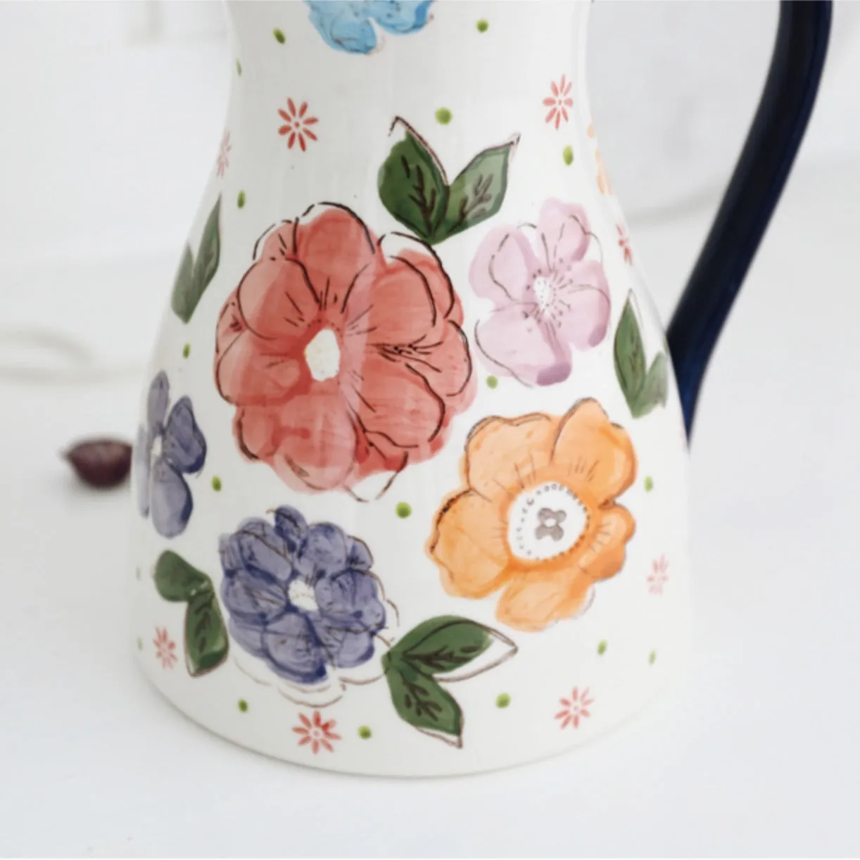 Hilda Hand Painted Ceramic Water Jug