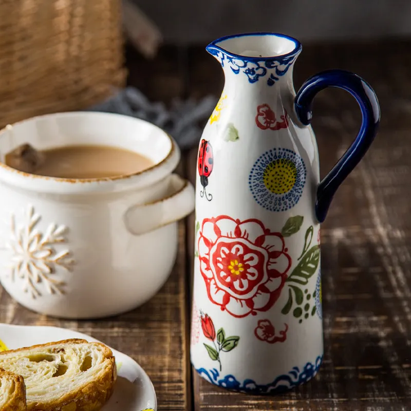 Hilda Hand Painted Ceramic Water Jug