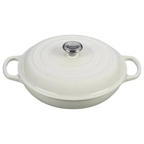 Le Creuset - 3.5 Qt Signature Braiser - White