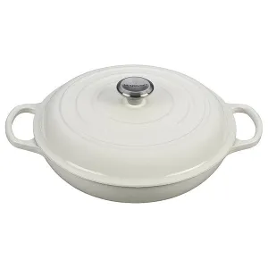 Le Creuset - 3.5 Qt Signature Braiser - White