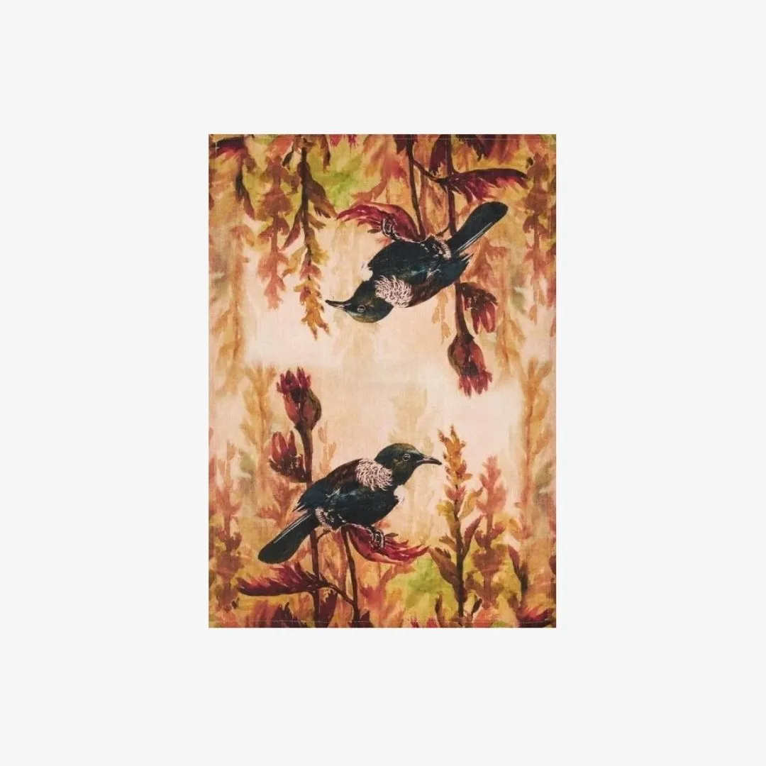 Linen Tea Towel- Tūī