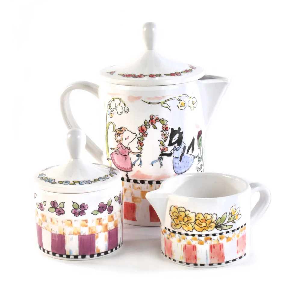 MacKenzie-Childs Maypole Tea Set