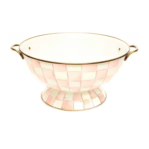 MacKenzie-Childs Rosy Check Enamel Everything Bowl