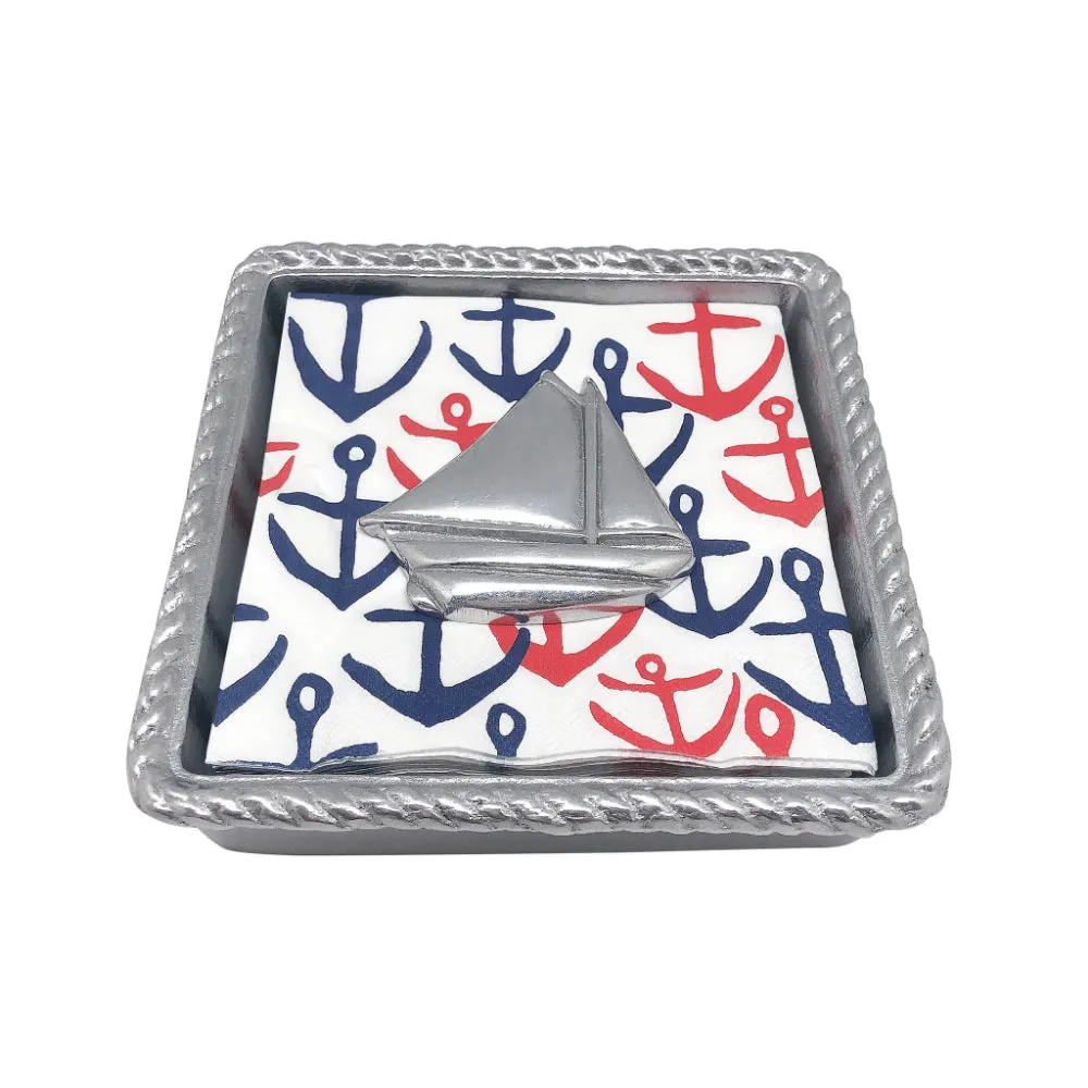 Mariposa Sailboat Rope Napkin Box