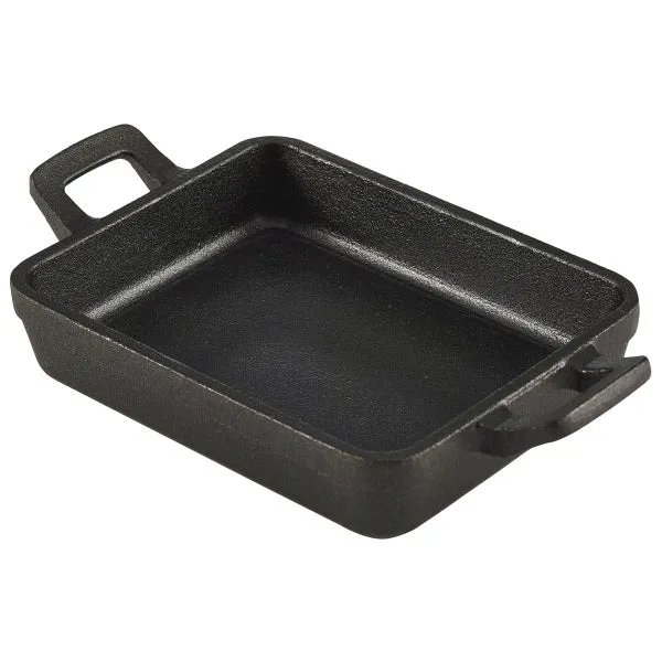 Mini Cast Iron Rectangular Dish 14x11x3cm- Pack 6