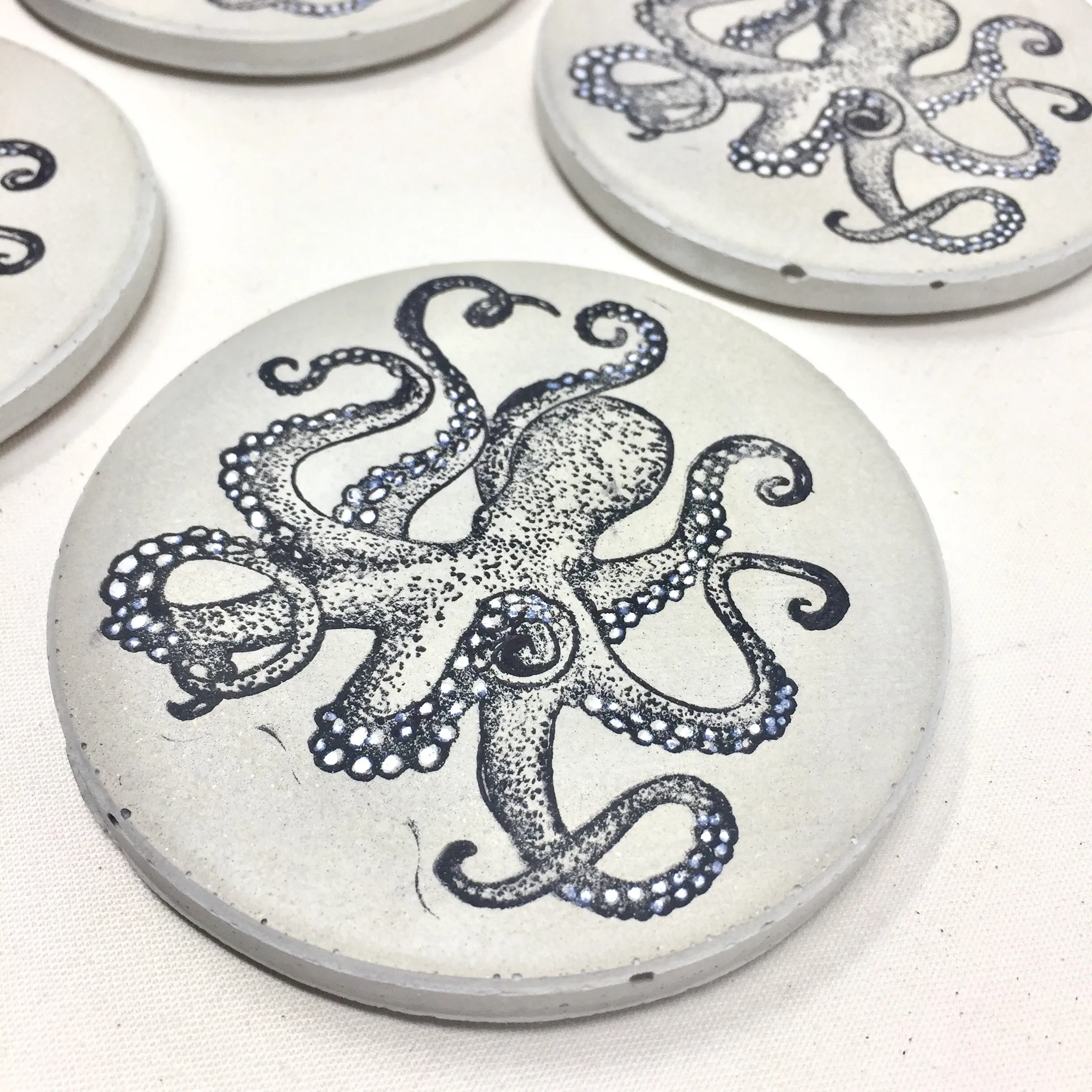 Octopus Concrete Coasters