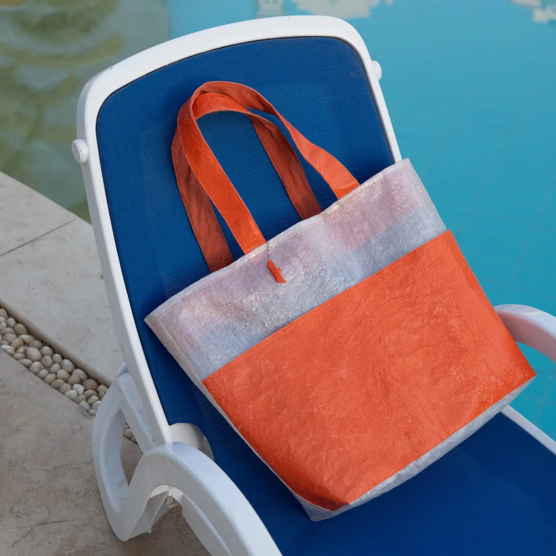 Orange Transparent Beach Bag