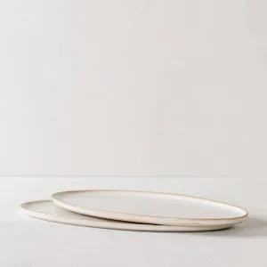 oval serving tray | stoneware