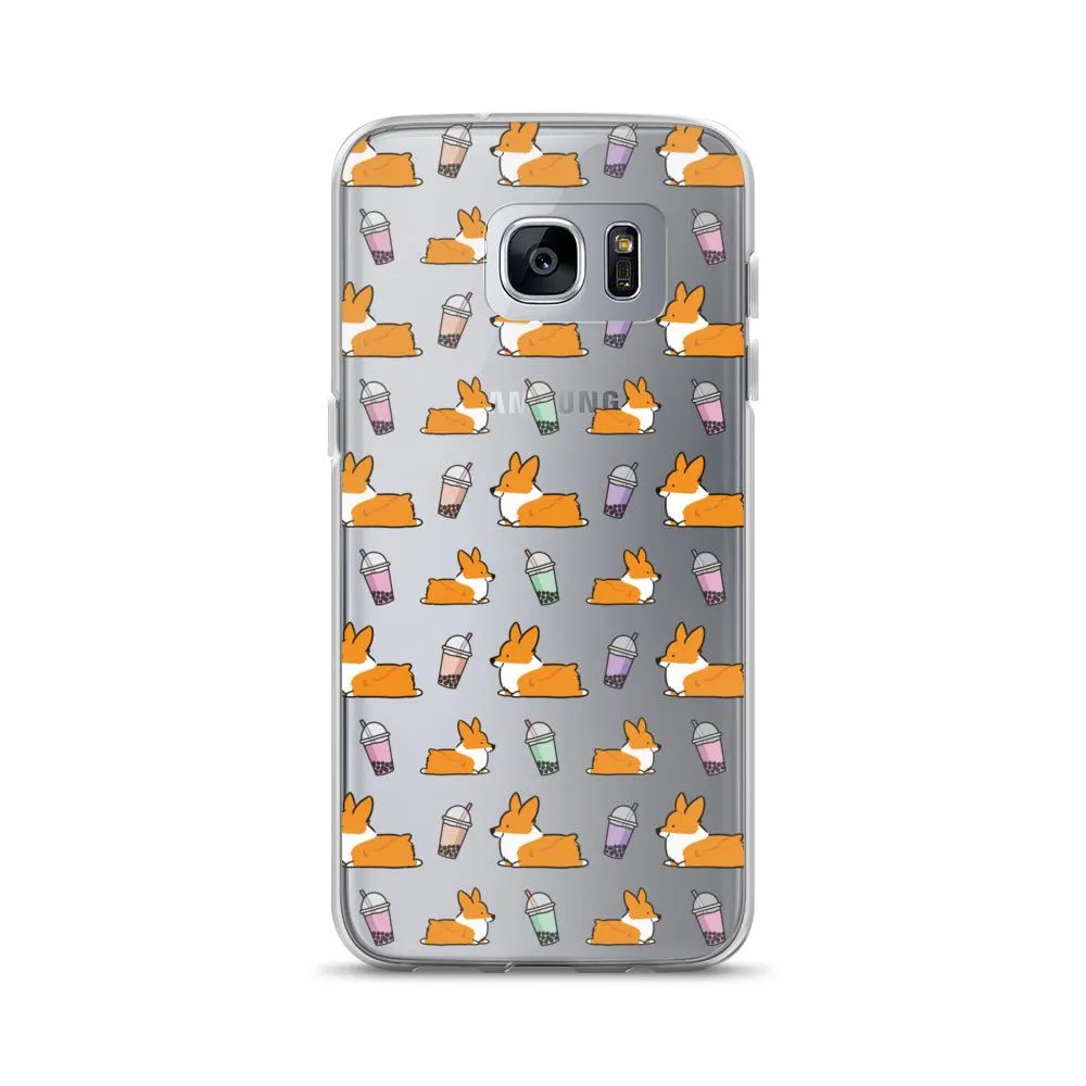 "Bubble Tea Corgis" Samsung Phone Case