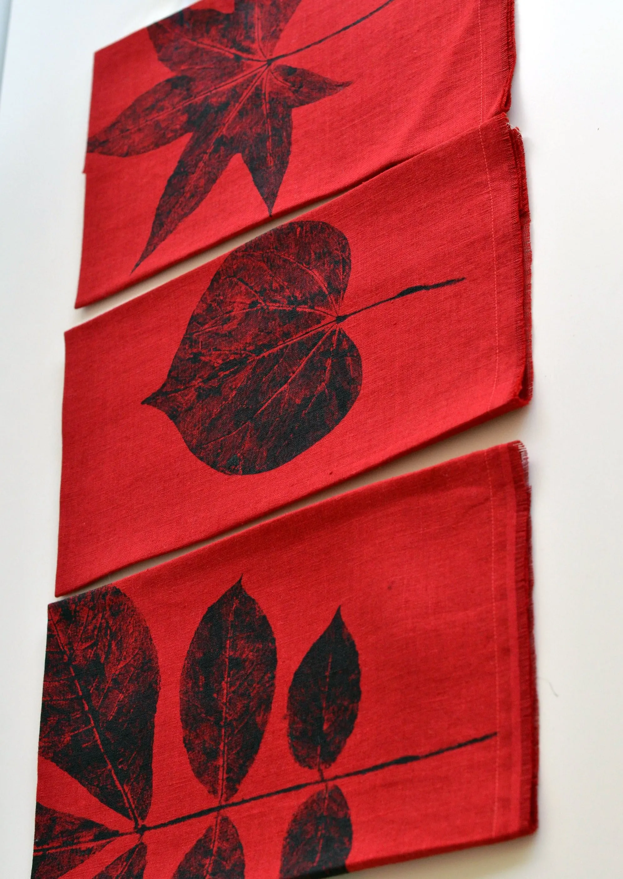 Red Linen Tea Towel