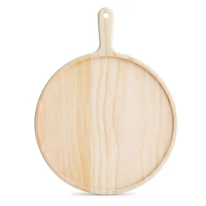 SOGA 6 inch Round Premium Wooden Pine Food Serving Tray Charcuterie Board Paddle Home Decor