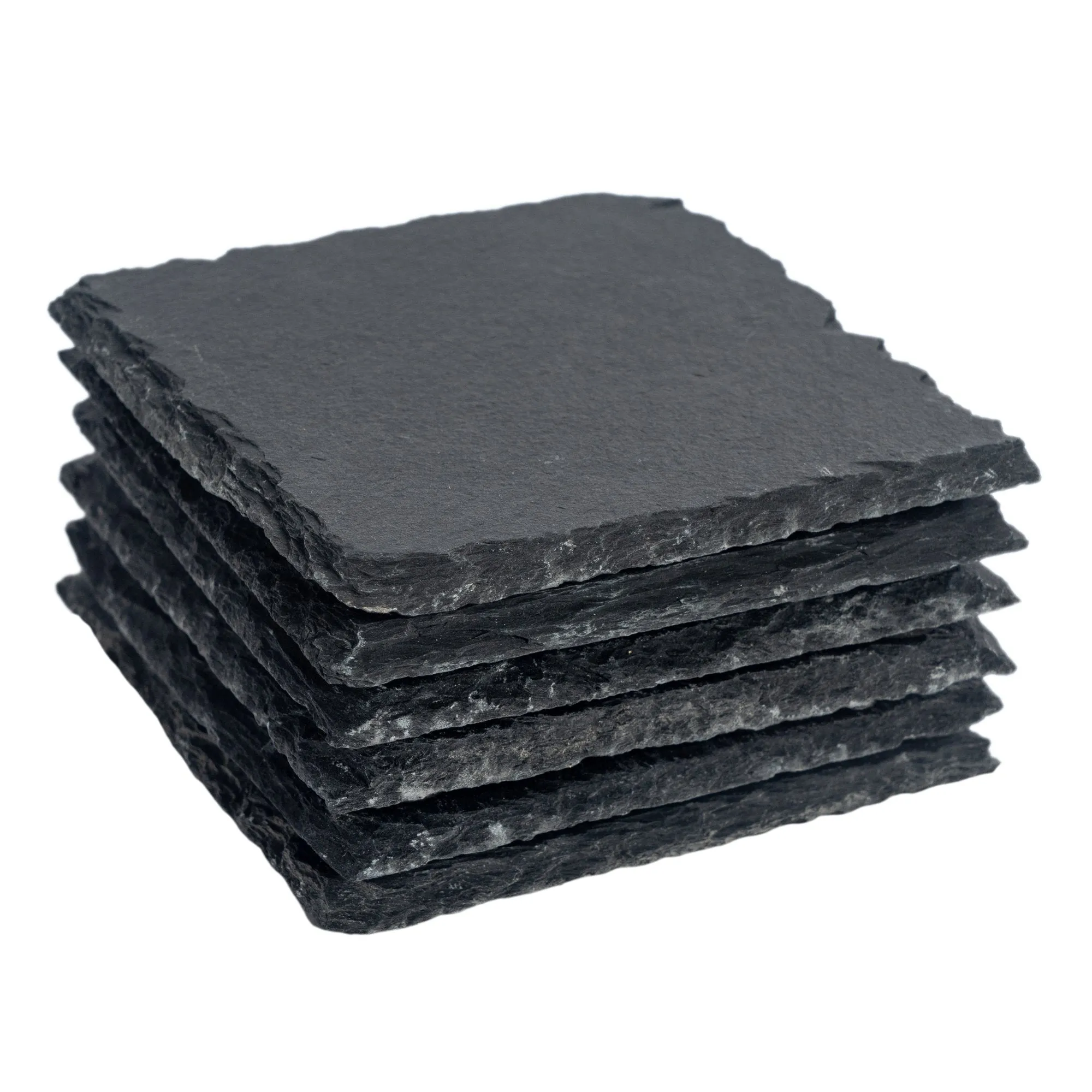 Square Slate Coasters - Pack of Six - By Argon Tableware