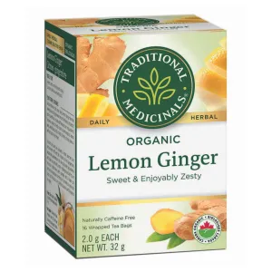 Traditional Medicinals Lemon Ginger Tea (16 Bags)