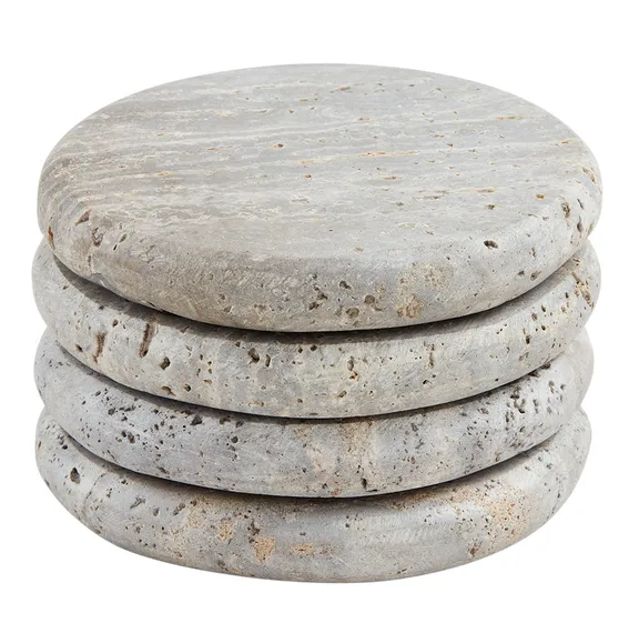 Travertine Coasters - Set of 4