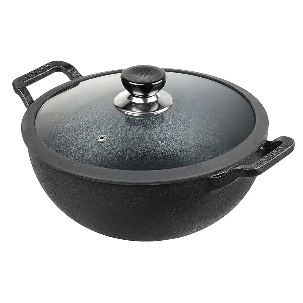 Vinod Legacy Pre Seasoned Cast Iron Kadai